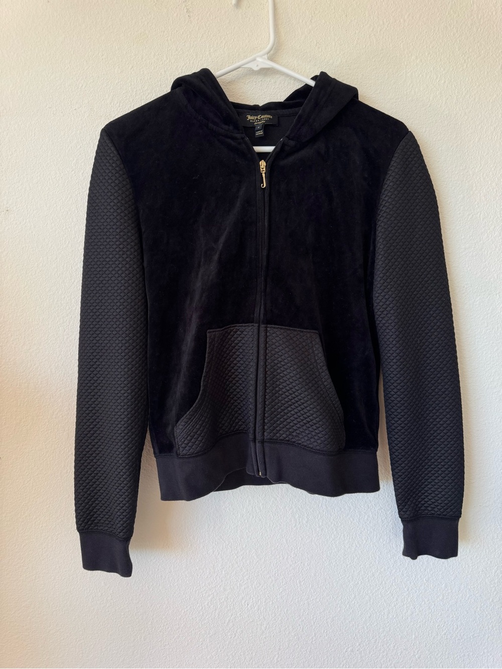 Juicy Couture Black Label Velour Quilted Jacket